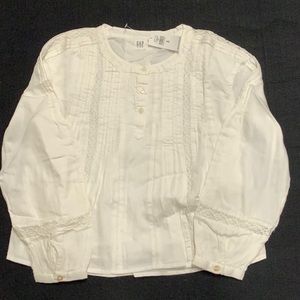 Girls white blouse, size M, NWT